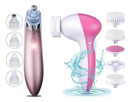 Kit SkinCare Pro™ 5 en 1 – Limpiador Facial Profundo + Extractor de Puntos Negros