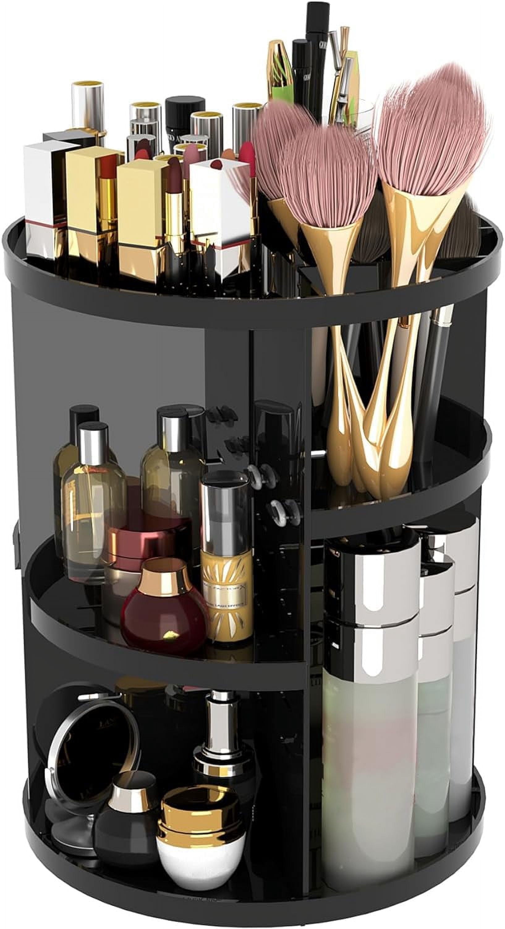 Organizador de Maquillaje Giratorio 360°: Tu Tocador Perfecto y Ordenado