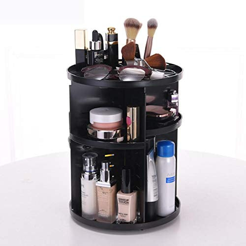 Organizador de Maquillaje Giratorio 360°: Tu Tocador Perfecto y Ordenado