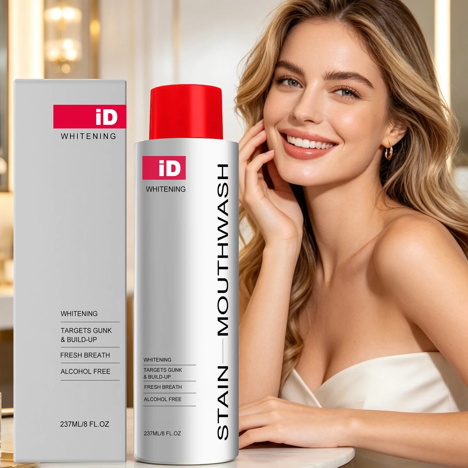 Advanced Teeth Whitening Mouthwash – Instant Stain Remover & Fresh Breath Oral Cleanse